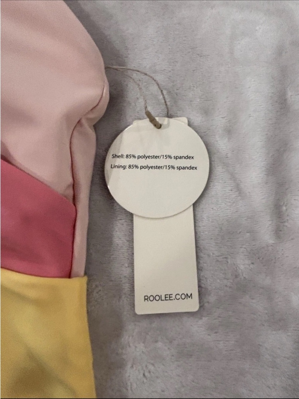 Roolee Colorblock One-Piece Swimsuit in Pink & Yellow - Picture 4 of 7